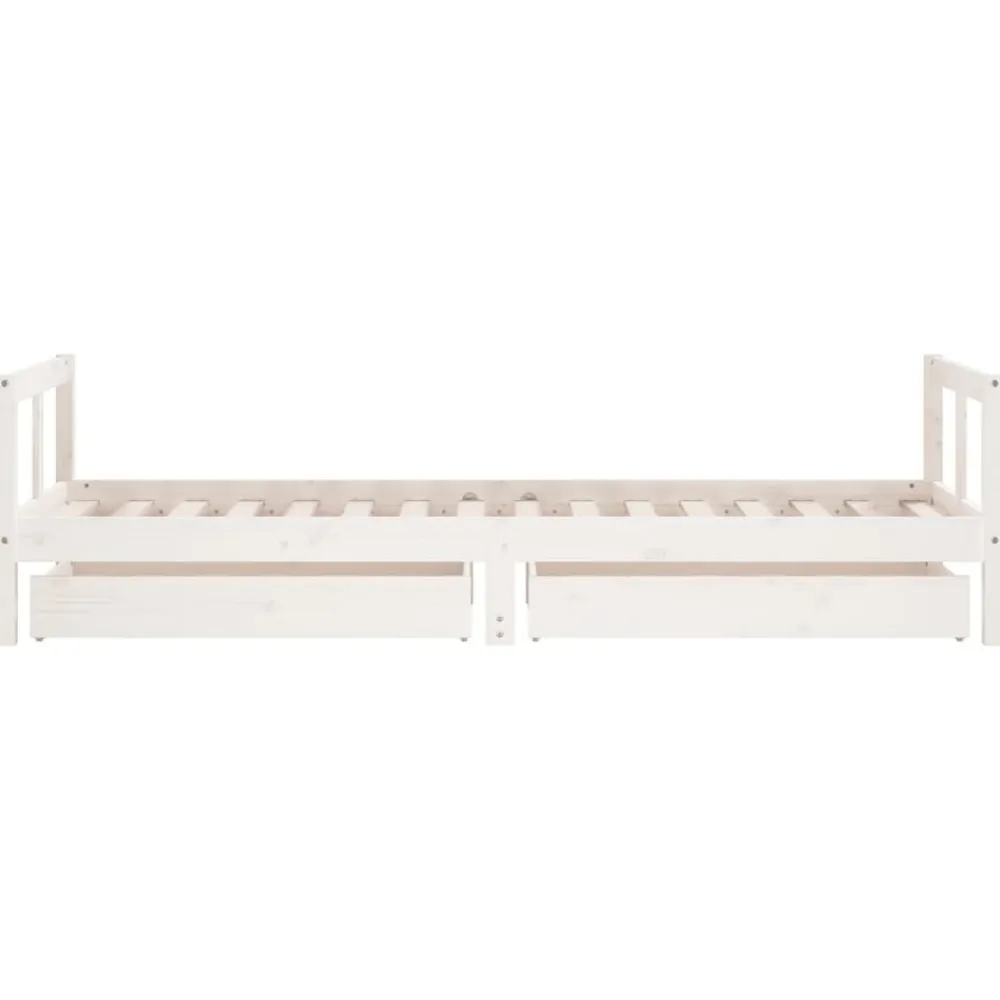 vidaXL Estructura cama niños con cajones madera pino 80x200 cm Blanco Hot