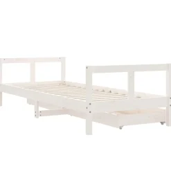 vidaXL Estructura cama niños con cajones madera pino 80x200 cm Blanco Hot