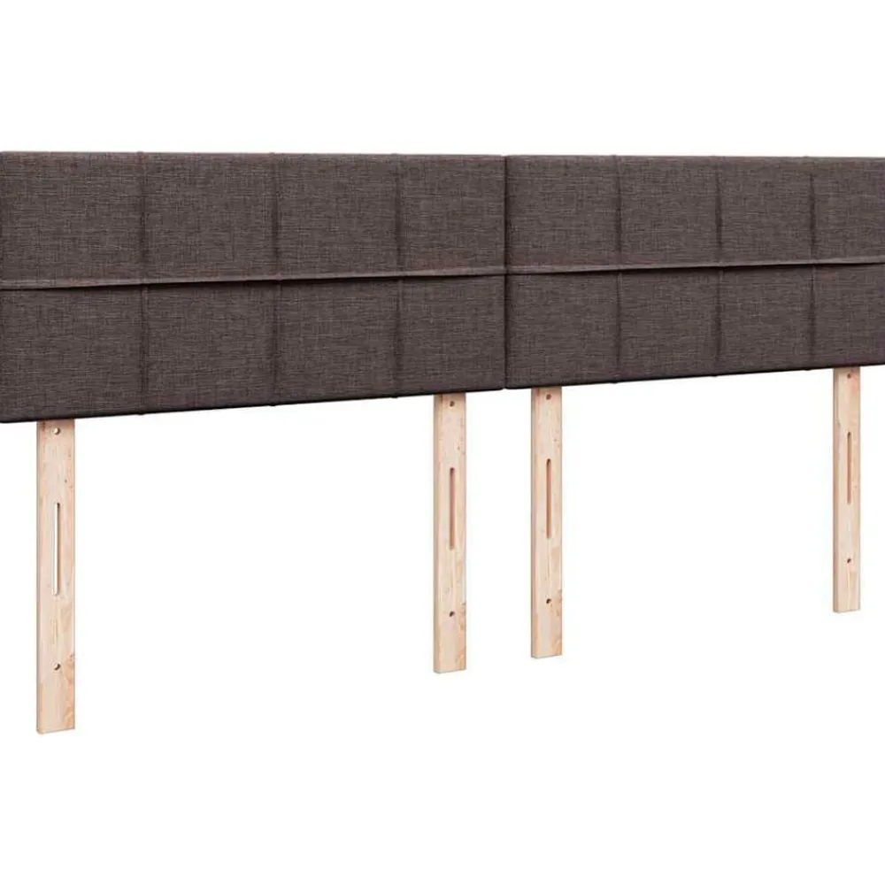 vidaXL Estructura cama otomana colchones tela marrón oscuro 160x200 cm Clearance