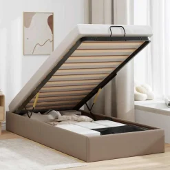 vidaXL Camas Y Accesorios-Estructura cama otomana sin colchón cuero sintético