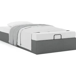 vidaXL Estructura cama otomana sin colchón tela 80x200cm Gris oscuro New