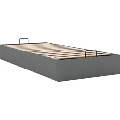 vidaXL Estructura cama otomana sin colchón tela 80x200cm Gris oscuro New