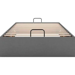 vidaXL Estructura cama otomana sin colchón tela 80x200cm Gris oscuro New