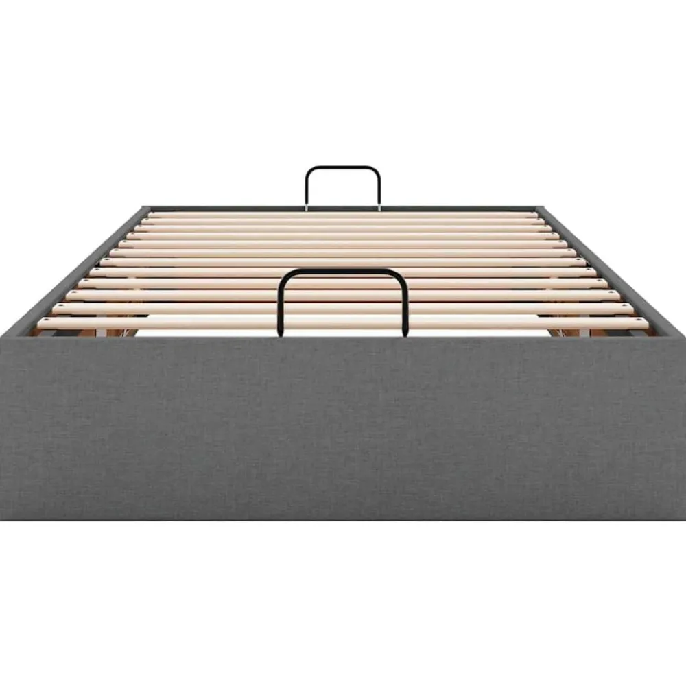 vidaXL Estructura cama otomana sin colchón tela 80x200cm Gris oscuro New