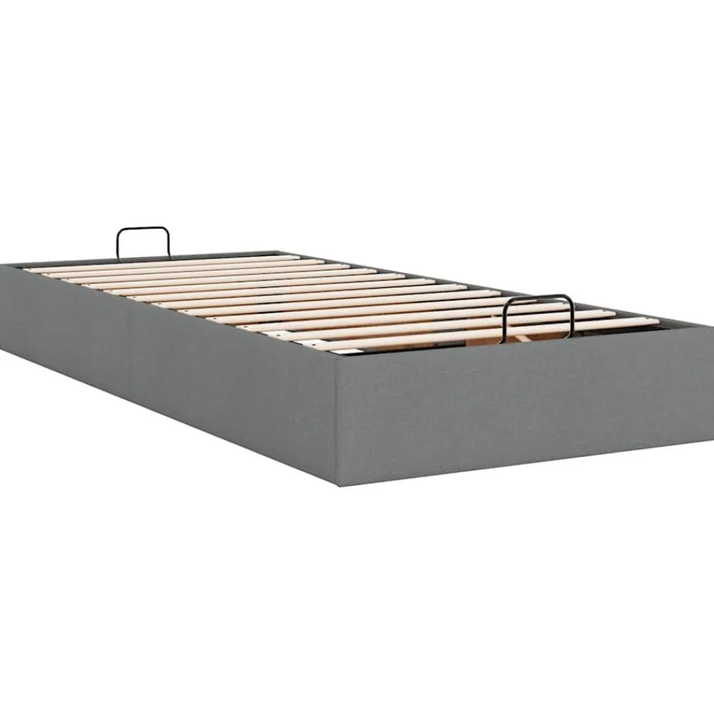 vidaXL Estructura cama otomana sin colchón tela 80x200cm Gris oscuro New