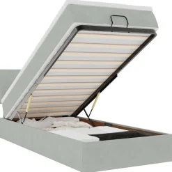 vidaXL Camas Y Accesorios-Estructura cama otomana colchón terciopelo 80x200cm