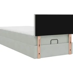 vidaXL Camas Y Accesorios-Estructura cama otomana colchón terciopelo 80x200cm