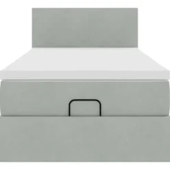 vidaXL Camas Y Accesorios-Estructura cama otomana colchón terciopelo 80x200cm