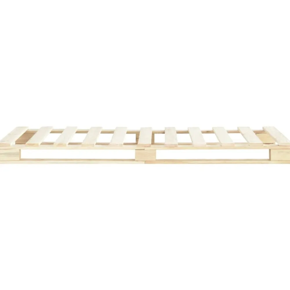 vidaXL Estructura cama palets sin colchón madera maciza pino 90x200 cm color madera Online