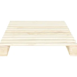 vidaXL Estructura cama palets sin colchón madera maciza pino 90x200 cm color madera Online