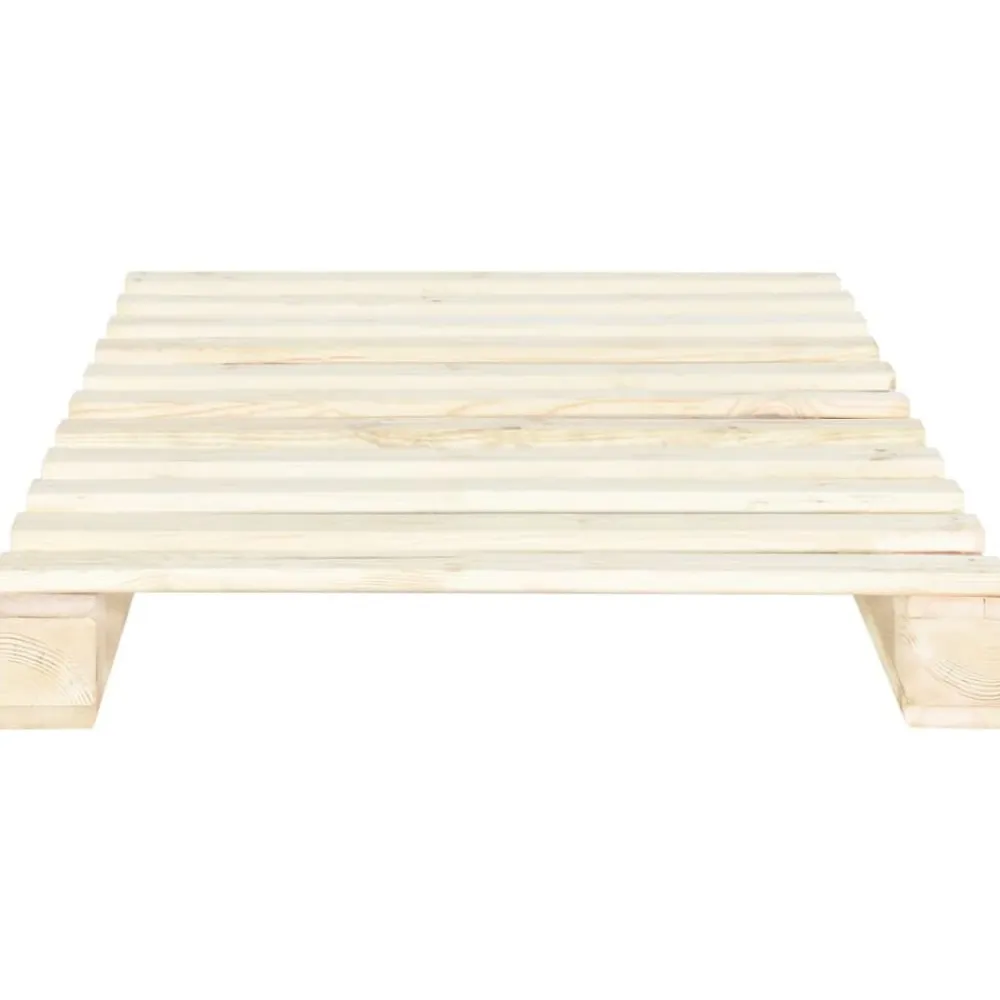 vidaXL Estructura cama palets sin colchón madera maciza pino 90x200 cm color madera Online