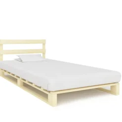 vidaXL Camas Y Accesorios-Estructura cama palets sin colchón madera maciza pino 90x200 cm