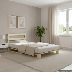 vidaXL Camas Y Accesorios-Estructura cama palets sin colchón madera maciza pino 90x200 cm