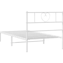 vidaXL Camas Y Accesorios-Estructura cama sin colchón con cabecero metal 75x190 cm