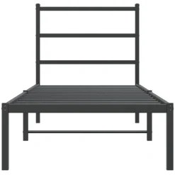 vidaXL Camas Y Accesorios-Estructura cama sin colchón con cabecero metal 75x190 cm