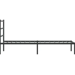 vidaXL Camas Y Accesorios-Estructura cama sin colchón con cabecero metal 75x190 cm