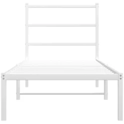 vidaXL Estructura cama sin colchón con cabecero metal 75x190 cm Blanco Online