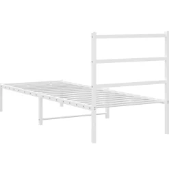 vidaXL Estructura cama sin colchón con cabecero metal 75x190 cm Blanco Online