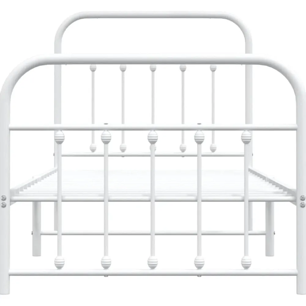 vidaXL Camas Y Accesorios-Estructura cama sin colchón con estribo metal 90x190 cm