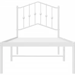vidaXL Camas Y Accesorios-Estructura cama sin colchón con cabecero metal 75x190 cm