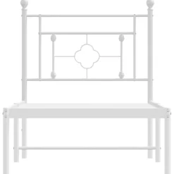 vidaXL Camas Y Accesorios-Estructura cama sin colchón con cabecero metal 75x190 cm