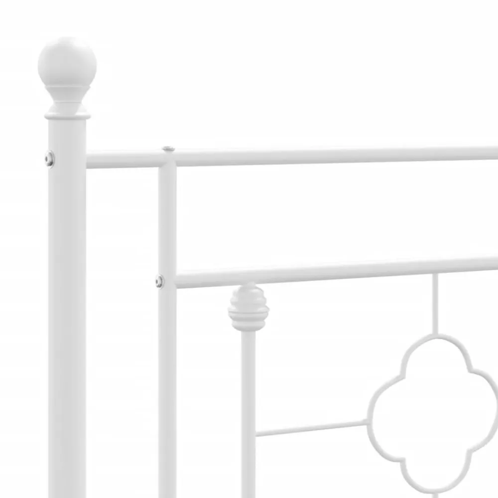 vidaXL Camas Y Accesorios-Estructura cama sin colchón con cabecero metal 75x190 cm