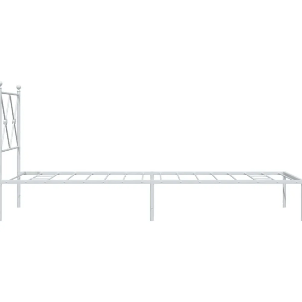 vidaXL Camas Y Accesorios-Estructura cama sin colchón con cabecero metal 75x190 cm