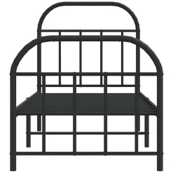 vidaXL Estructura cama sin colchón con estribo metal 75x190 cm Negro Outlet