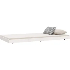 vidaXL Estructura cama sin colchón madera maciza pino blanca 100x200cm Blanco Online