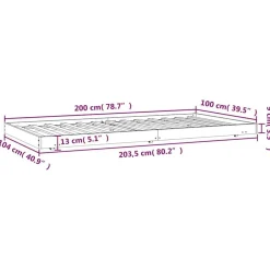 vidaXL Estructura cama sin colchón madera maciza pino blanca 100x200cm Blanco Online