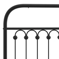 vidaXL Camas Y Accesorios-Estructura cama sin colchón con cabecero metal 75x190 cm