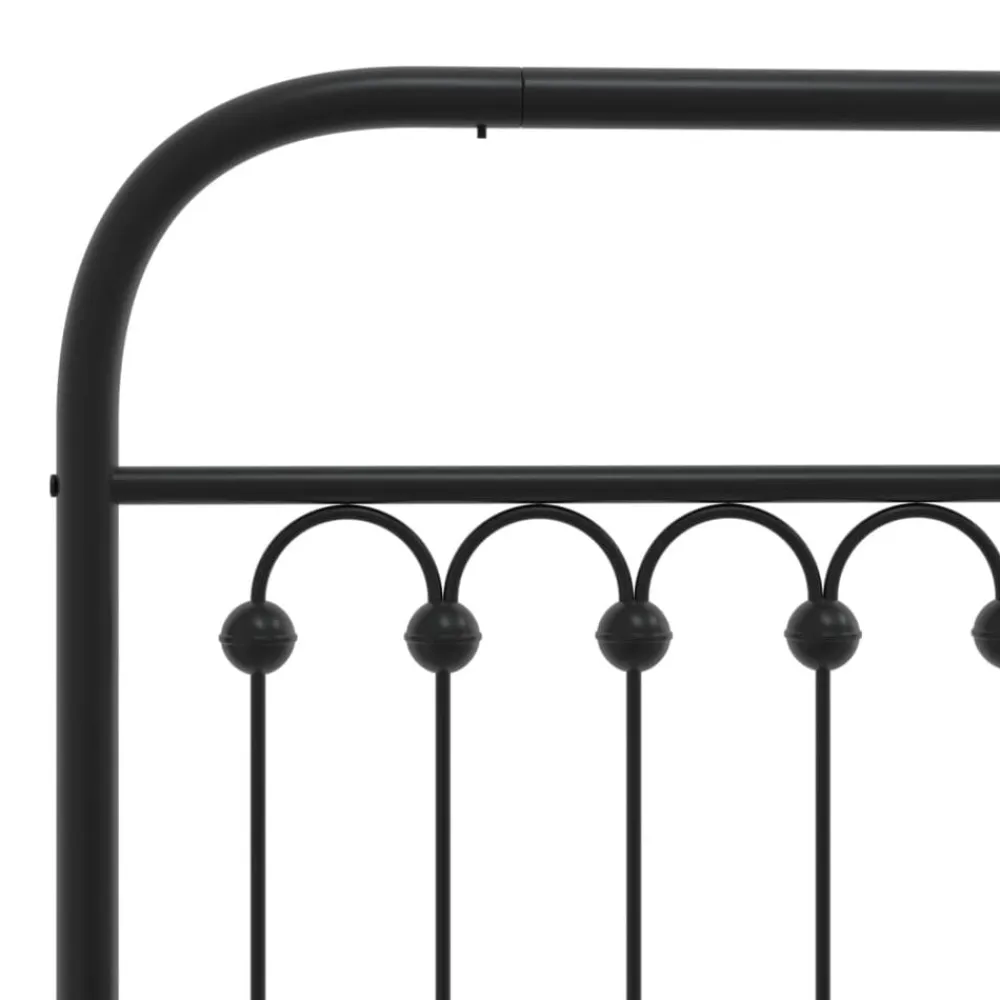 vidaXL Camas Y Accesorios-Estructura cama sin colchón con cabecero metal 75x190 cm
