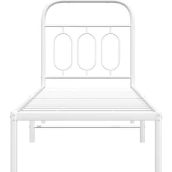vidaXL Camas Y Accesorios-Estructura cama sin colchón con cabecero metal 75x190 cm