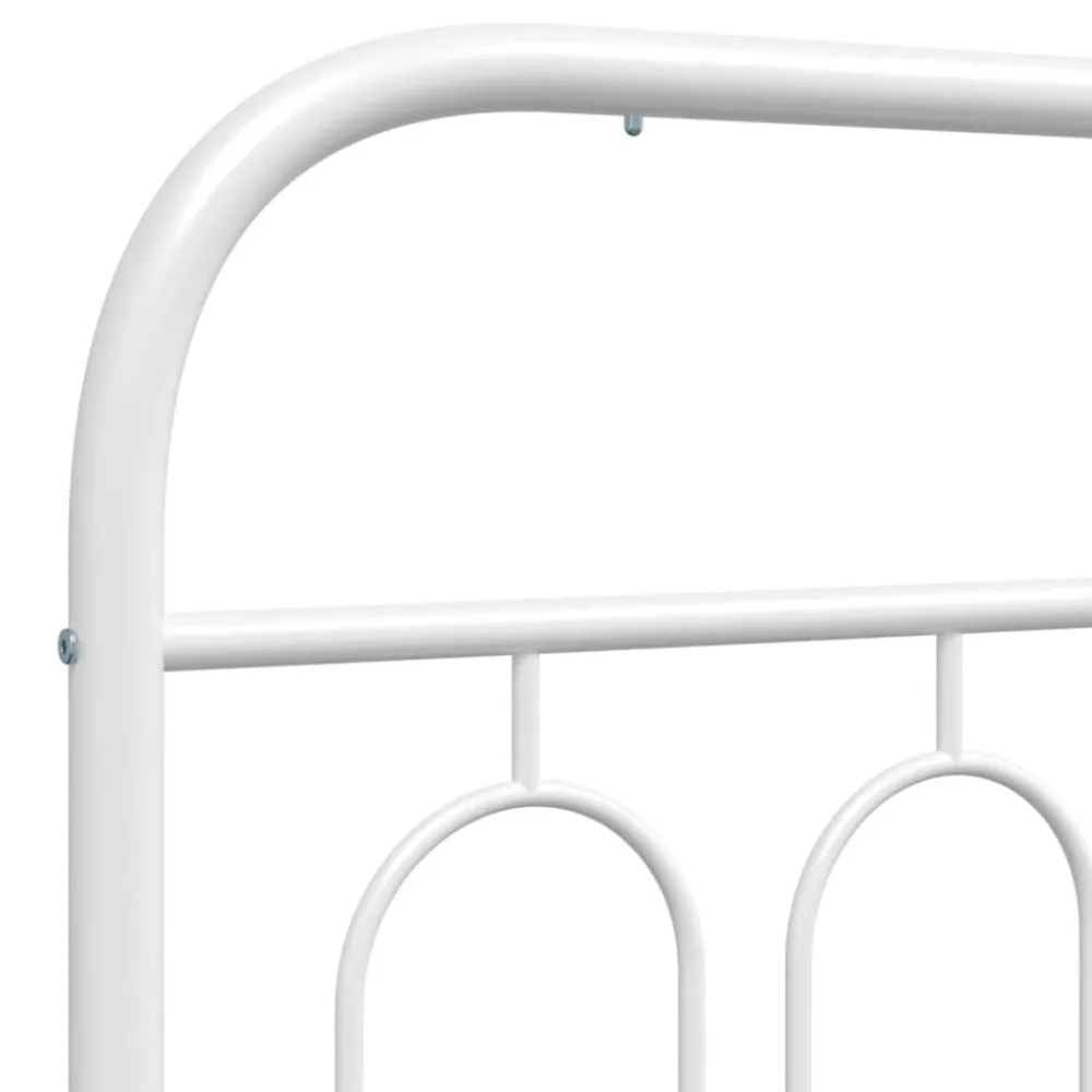 vidaXL Camas Y Accesorios-Estructura cama sin colchón con cabecero metal 75x190 cm