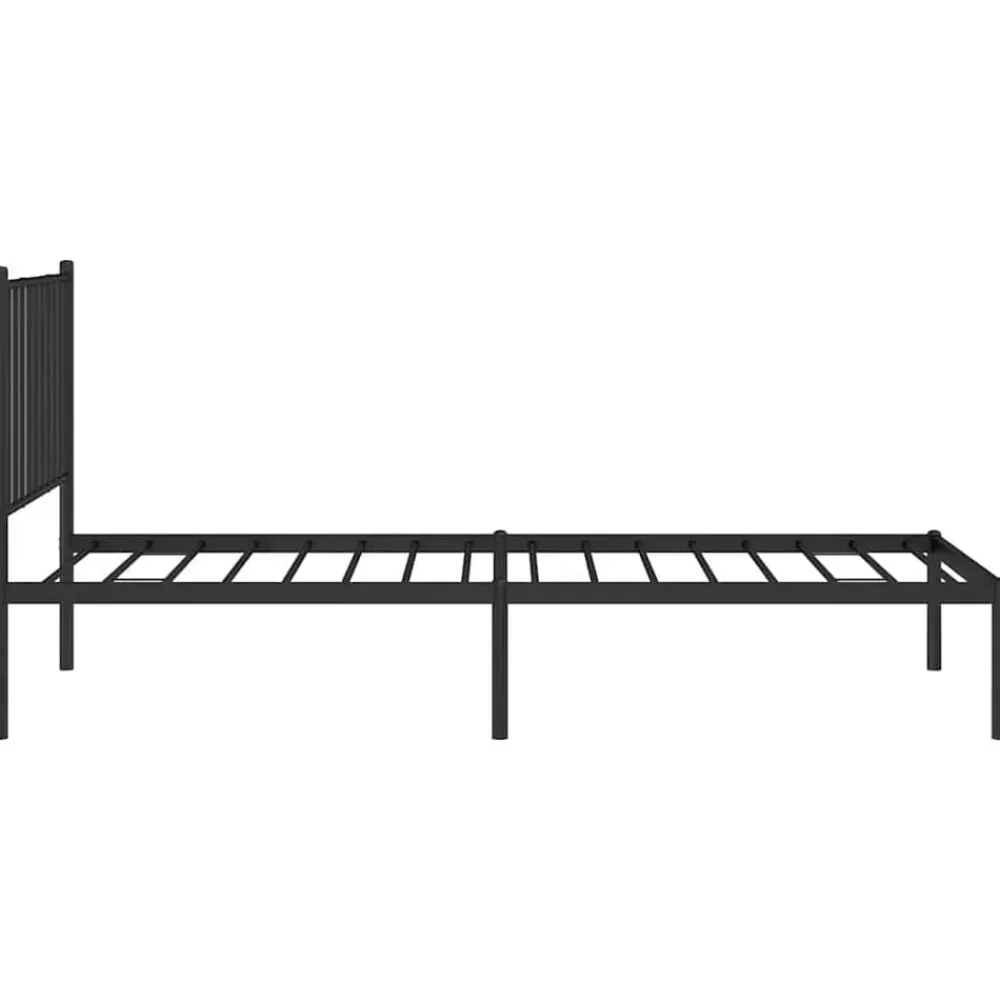 vidaXL Camas Y Accesorios-Estructura cama sin colchón con cabecero metal 75x190 cm