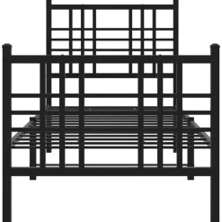 vidaXL Camas Y Accesorios-Estructura cama sin colchón con estribo metal 75x190 cm