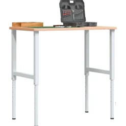 vidaXL Estructura de banco de trabajo 2 uds metal 55x(69-95,5)cm Gris Best