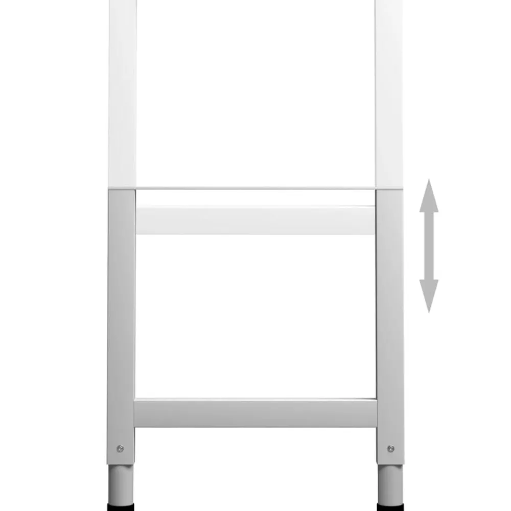 vidaXL Estructura de banco de trabajo 2 uds metal 55x(69-95,5)cm Gris Best