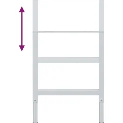 vidaXL Estructura de banco de trabajo 2 uds metal 55x(69-95,5)cm Gris Best