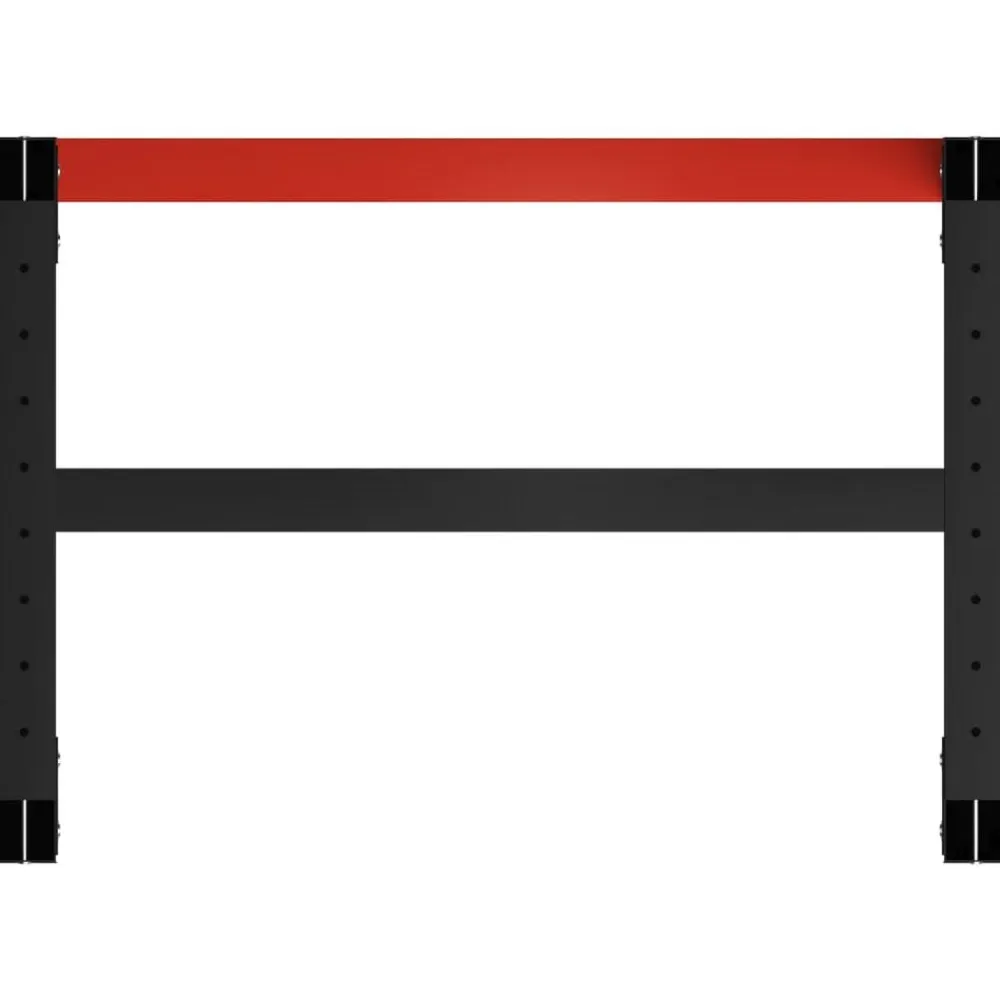 vidaXL Estructura de banco de trabajo metal negro y rojo 150x57x79 cm Best