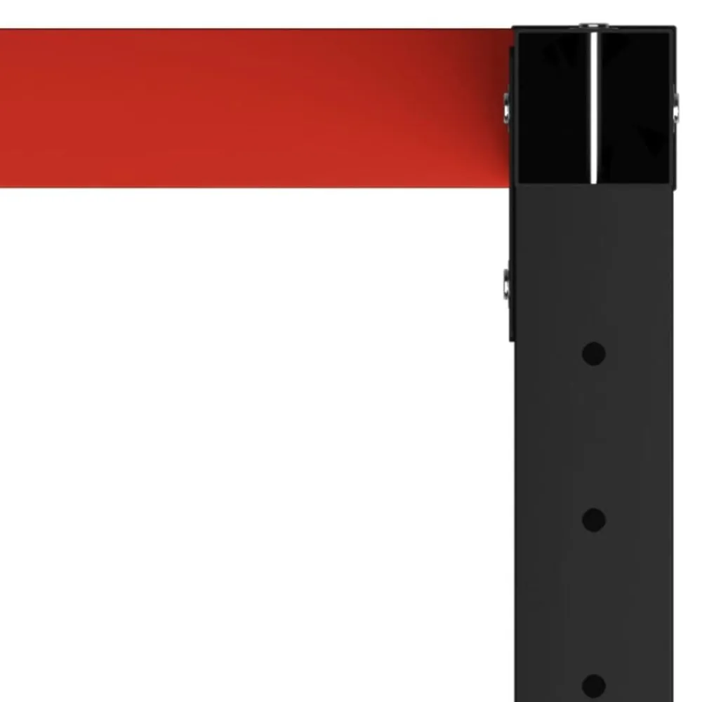 vidaXL Estructura de banco de trabajo metal negro y rojo 150x57x79 cm Best