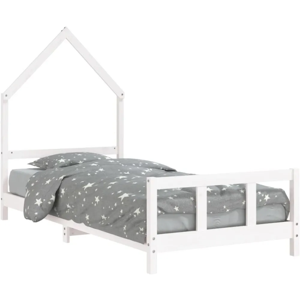 Niños vidaXL Mobiliario Para Bebés Y Niños Pequeños-Estructura de cama para niños madera de pino 90x190 cm