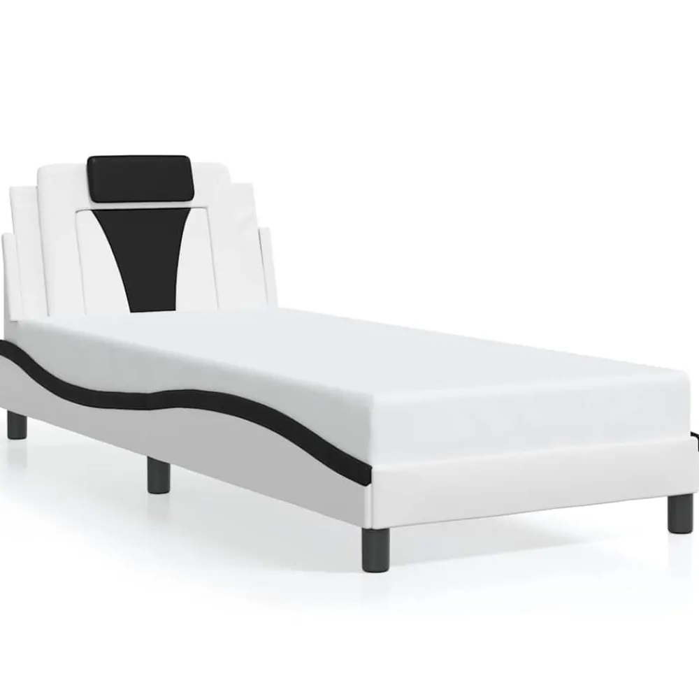 vidaXL Camas Y Accesorios-Estructura de cama Viana sin colchón cuero sintético 80x200 cm