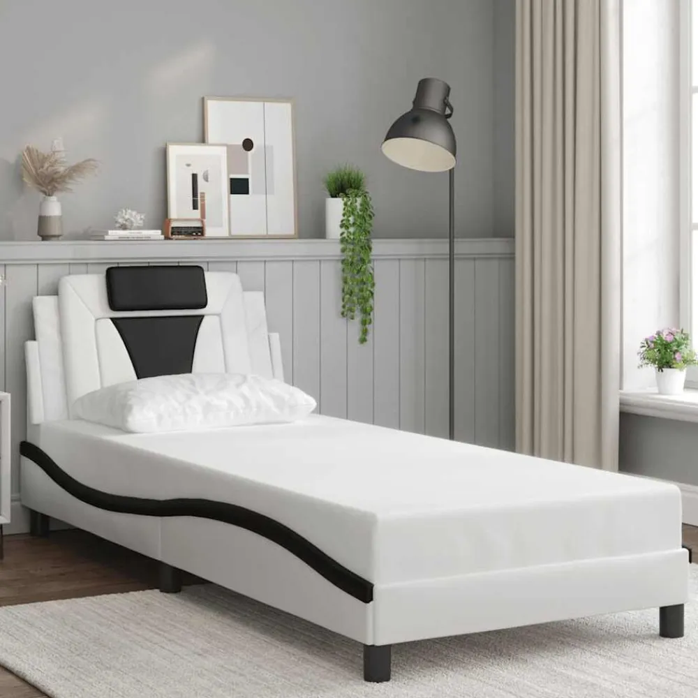 vidaXL Camas Y Accesorios-Estructura de cama Viana sin colchón cuero sintético 80x200 cm