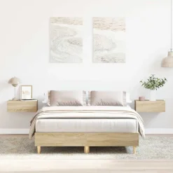vidaXL Estructura de cama sin colchón madera 120x200 cm Roble Sonoma Discount