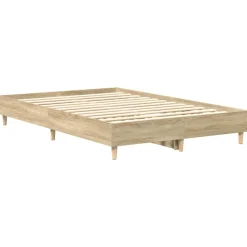 vidaXL Estructura de cama sin colchón madera 120x200 cm Roble Sonoma Discount