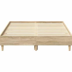 vidaXL Estructura de cama sin colchón madera 120x200 cm Roble Sonoma Discount