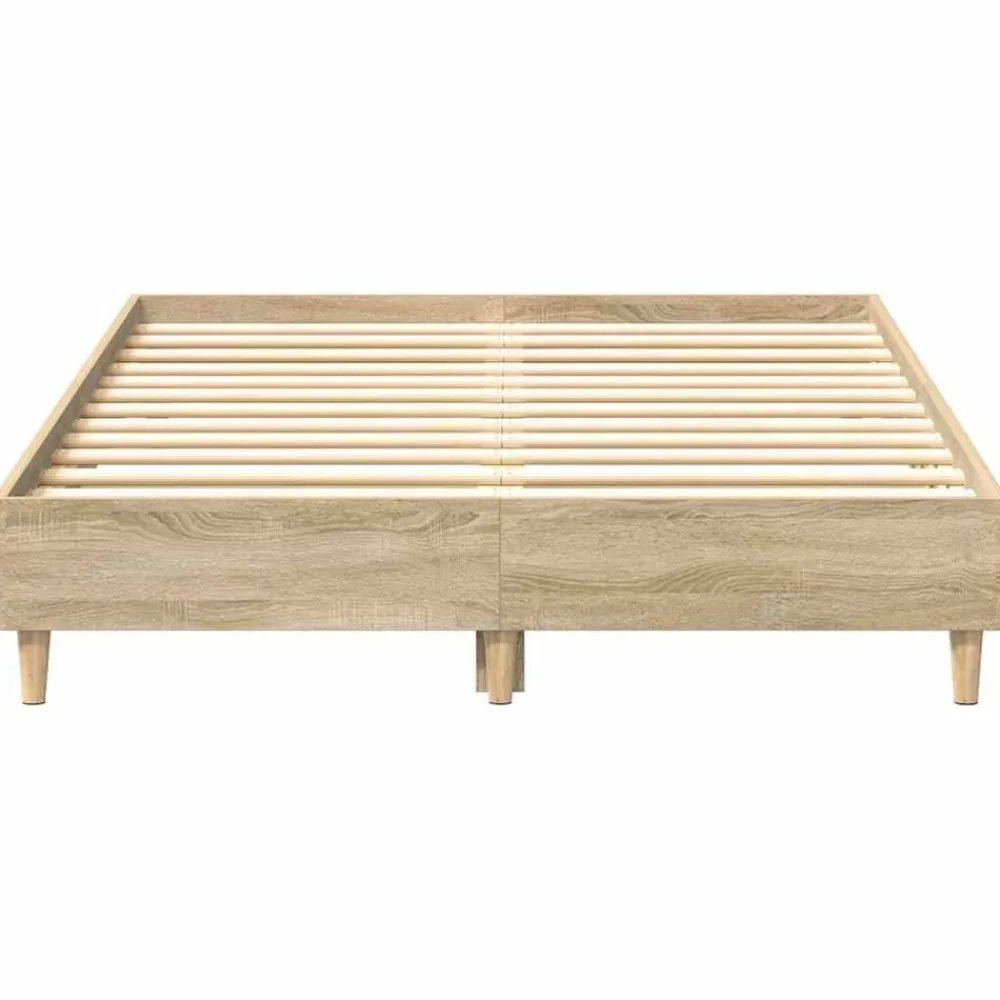 vidaXL Estructura de cama sin colchón madera 120x200 cm Roble Sonoma Discount