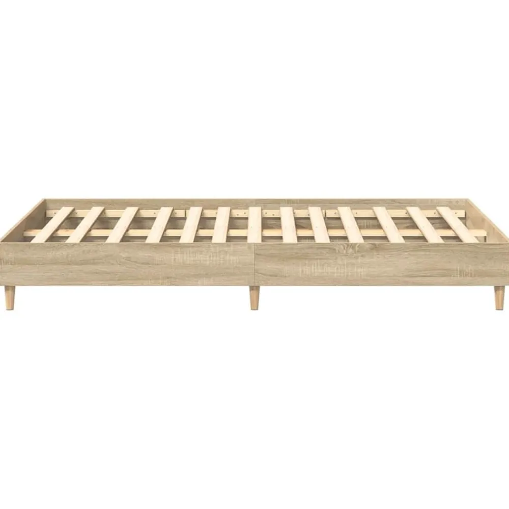 vidaXL Estructura de cama sin colchón madera 120x200 cm Roble Sonoma Discount