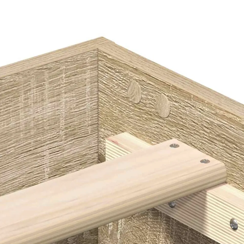 vidaXL Estructura de cama sin colchón madera 120x200 cm Roble Sonoma Discount